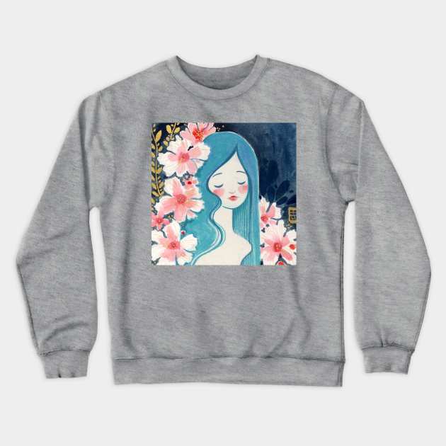 Cherry Blossoms Crewneck Sweatshirt by Alina Chau